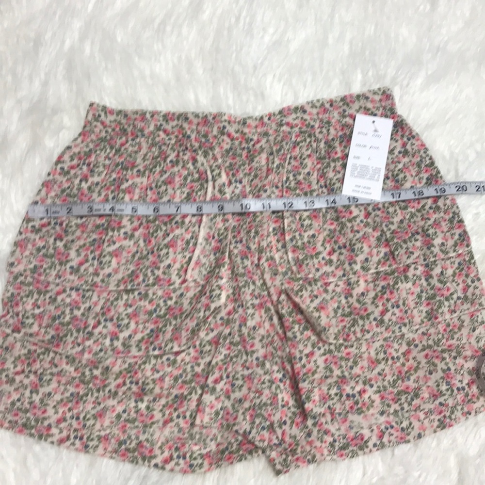 PINK FLORAL TIERED SKORT - Picture 8 of 8